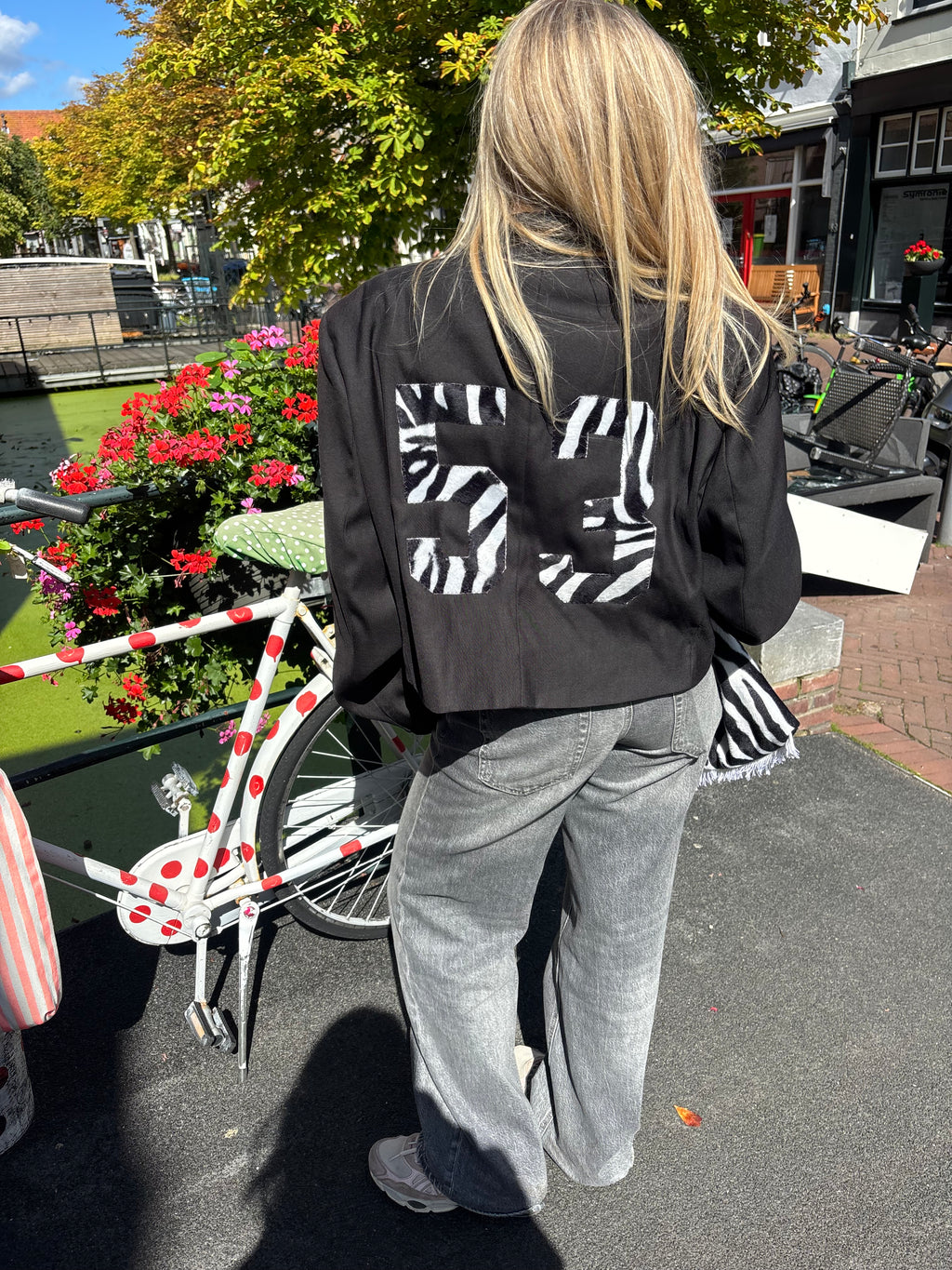 Cropped zebra blazer 53
