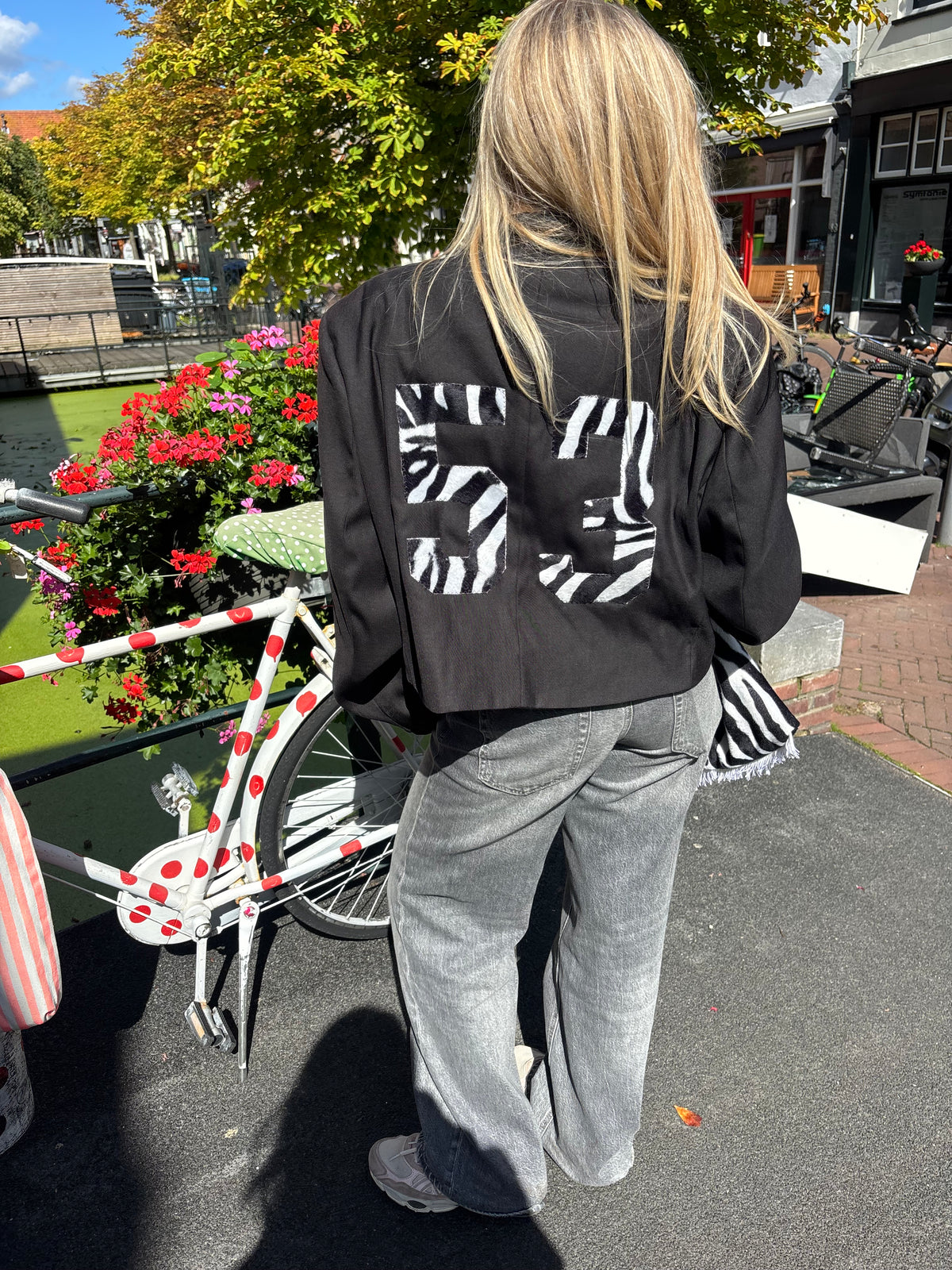 Cropped zebra blazer 53