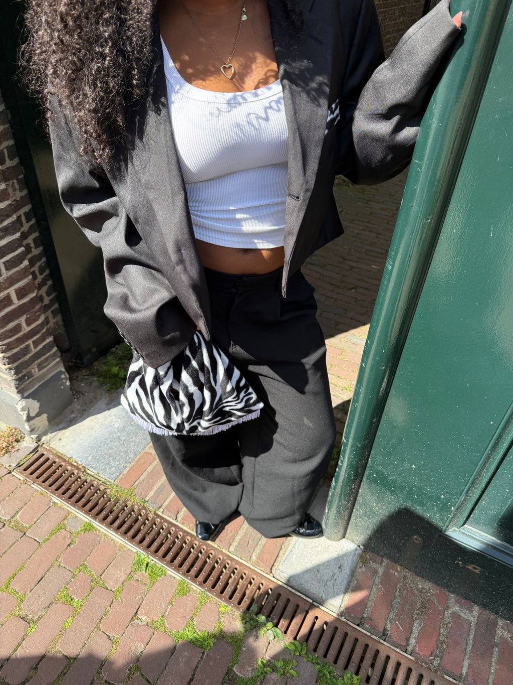 Cropped zebra blazer 53