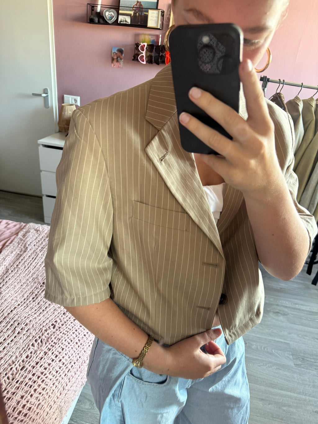 Korte blazer met kraag