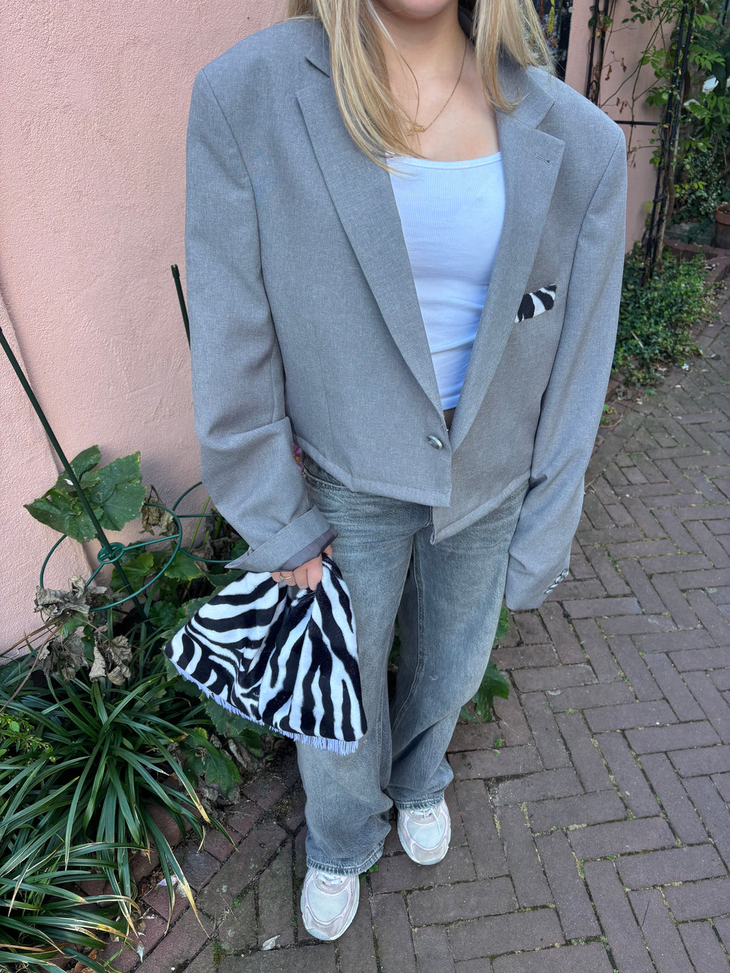 Cropped zebra blazer 31