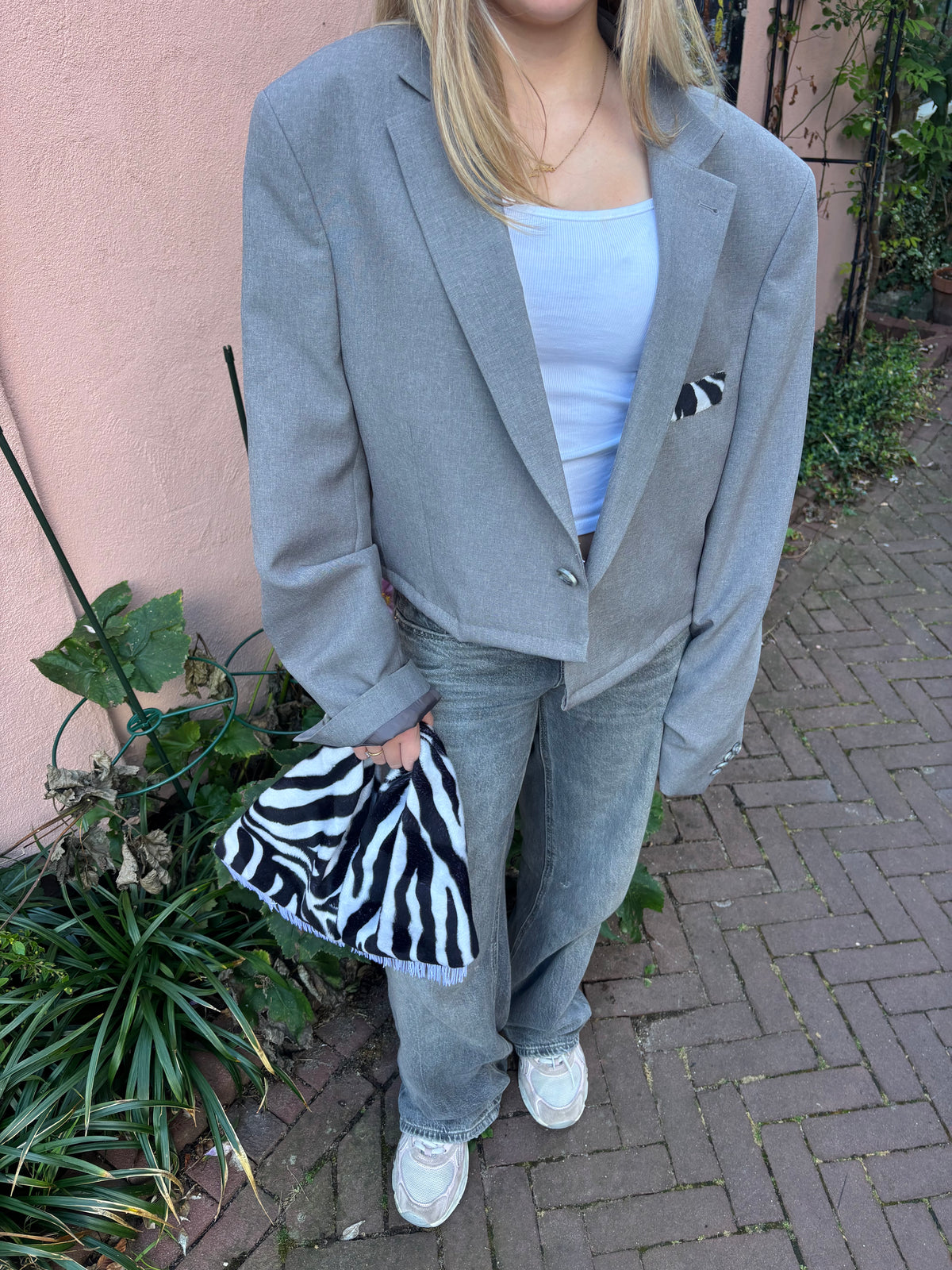 Cropped zebra blazer 31