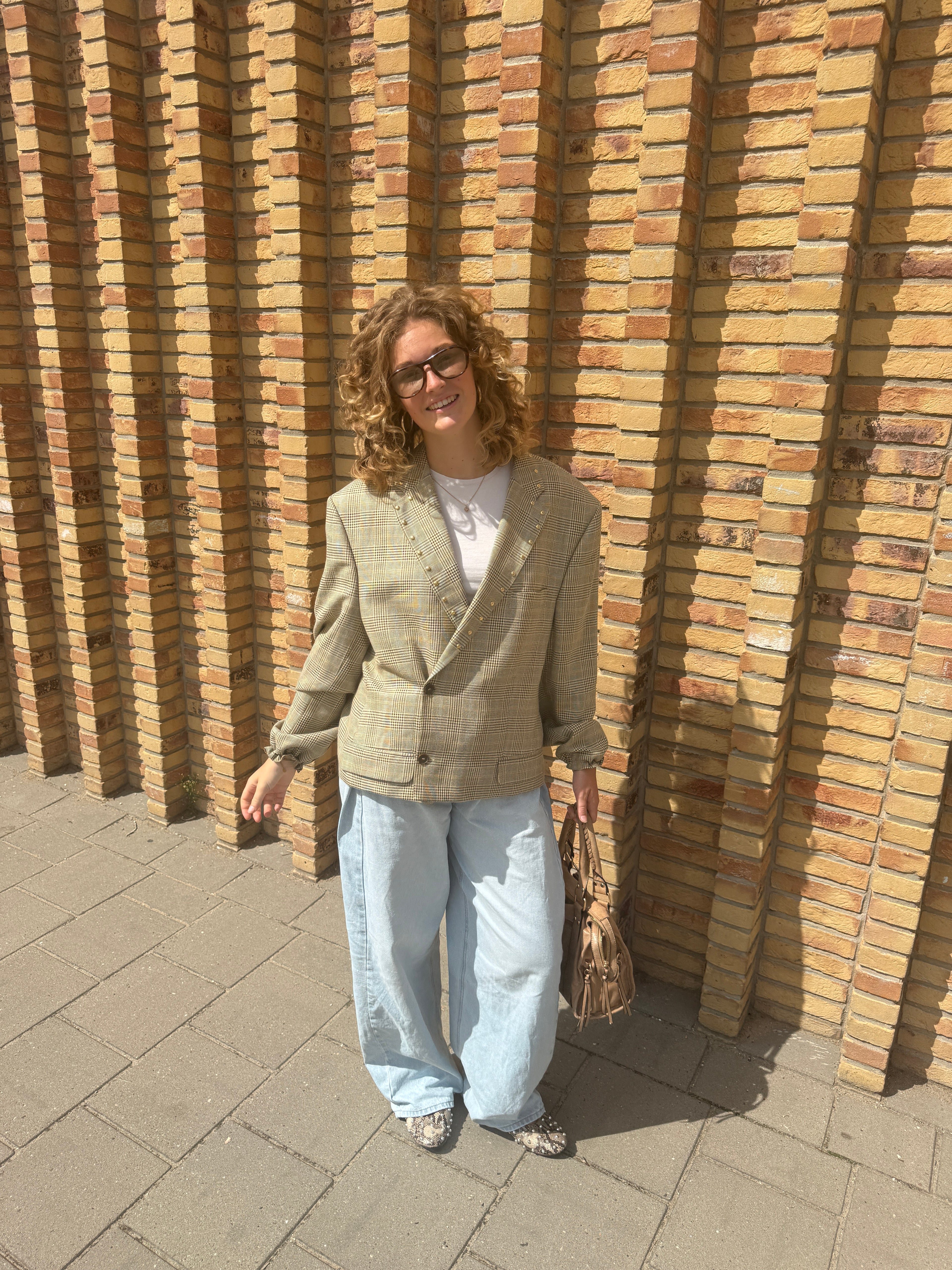 Boxy blazer met studs