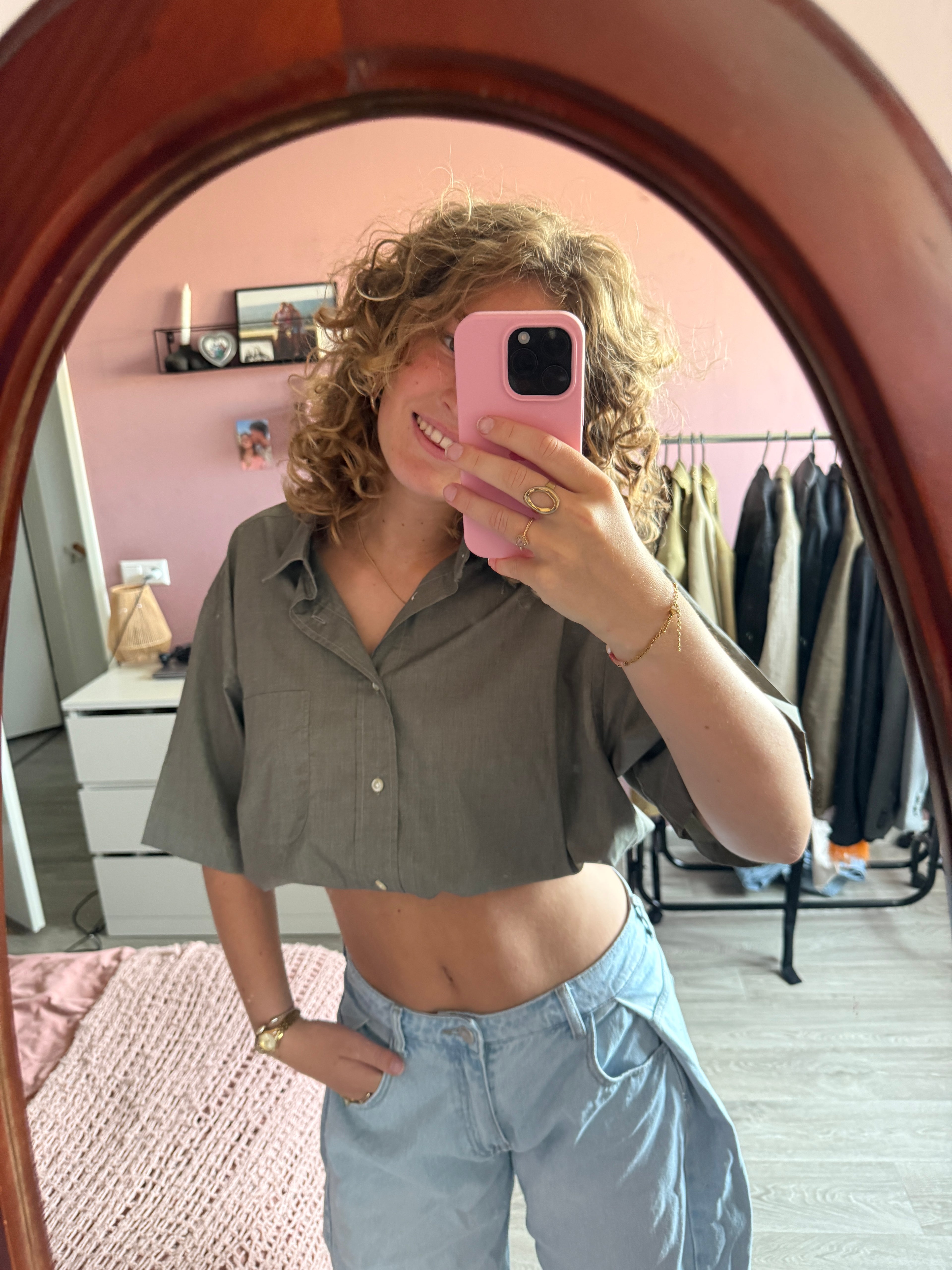 Groene blouse met elastiek