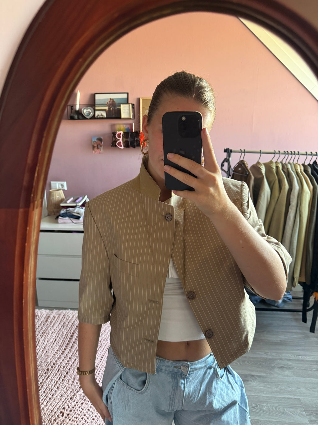 Korte blazer met kraag