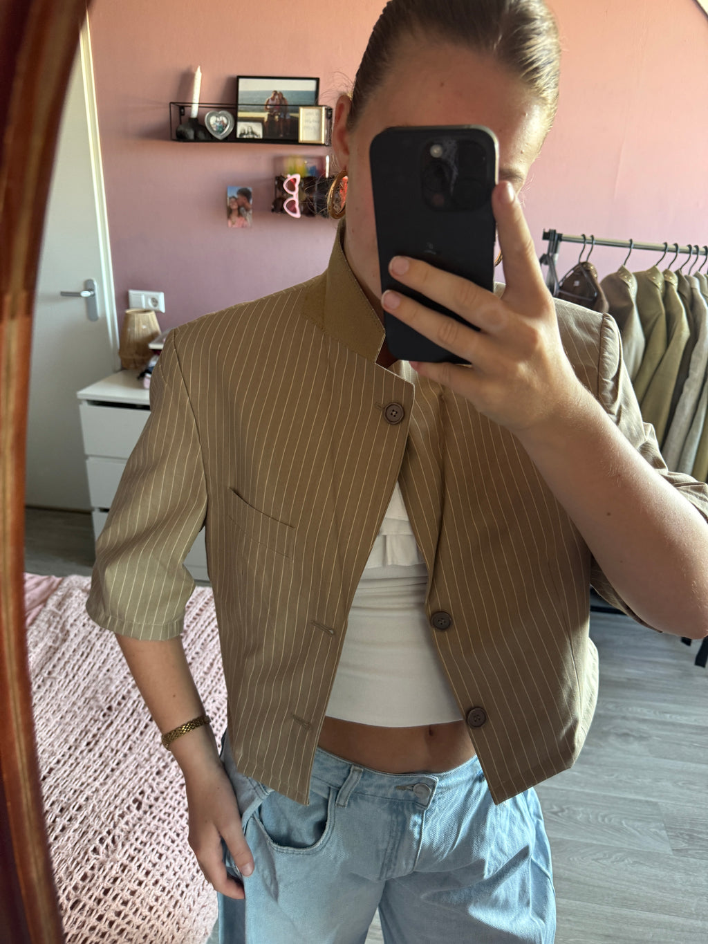 Korte blazer met kraag