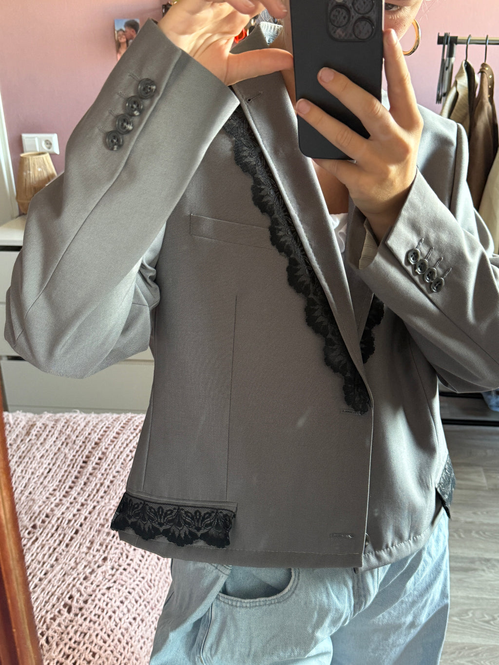 Blazer met kanten details