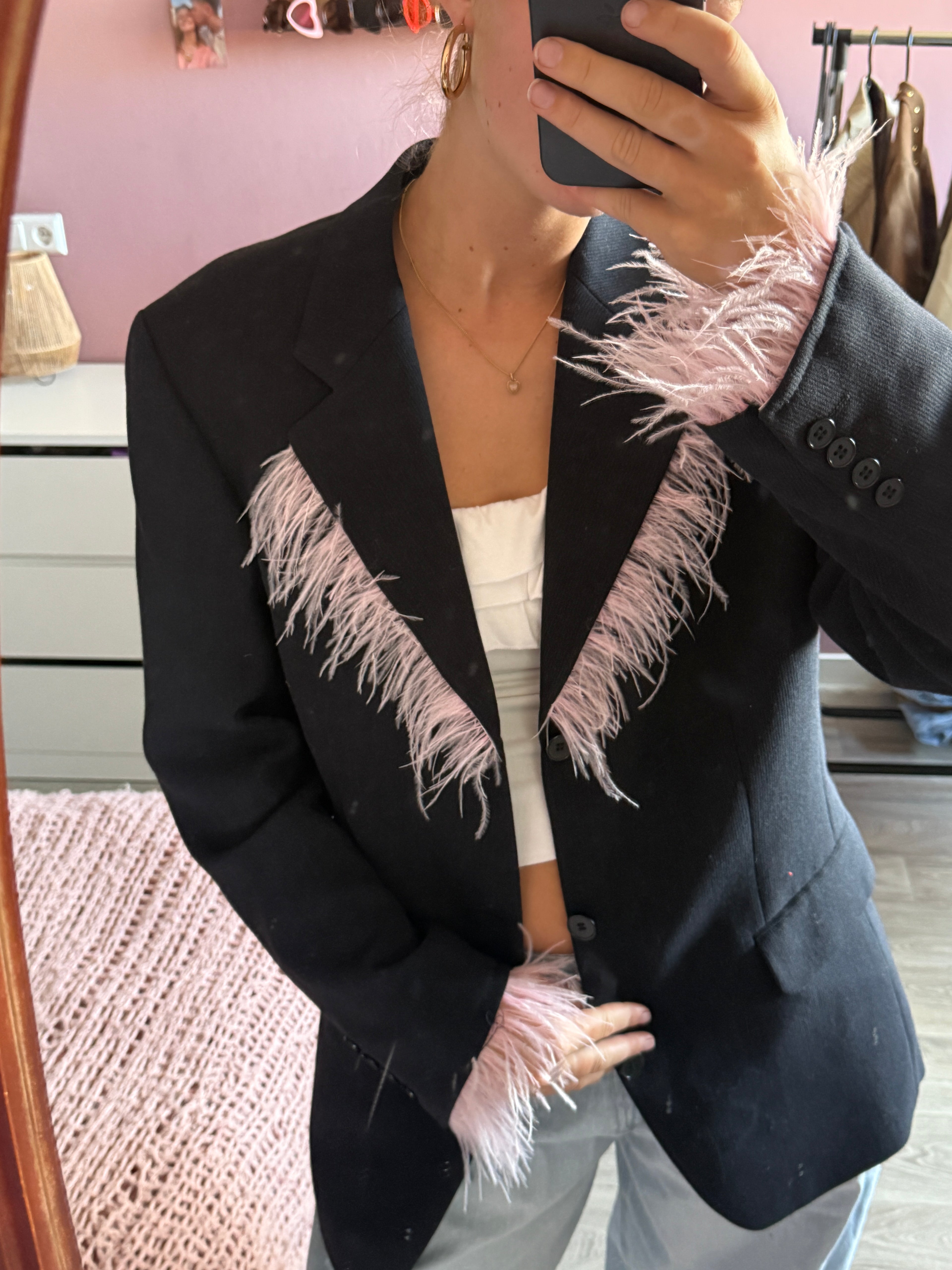 Blazer met veren