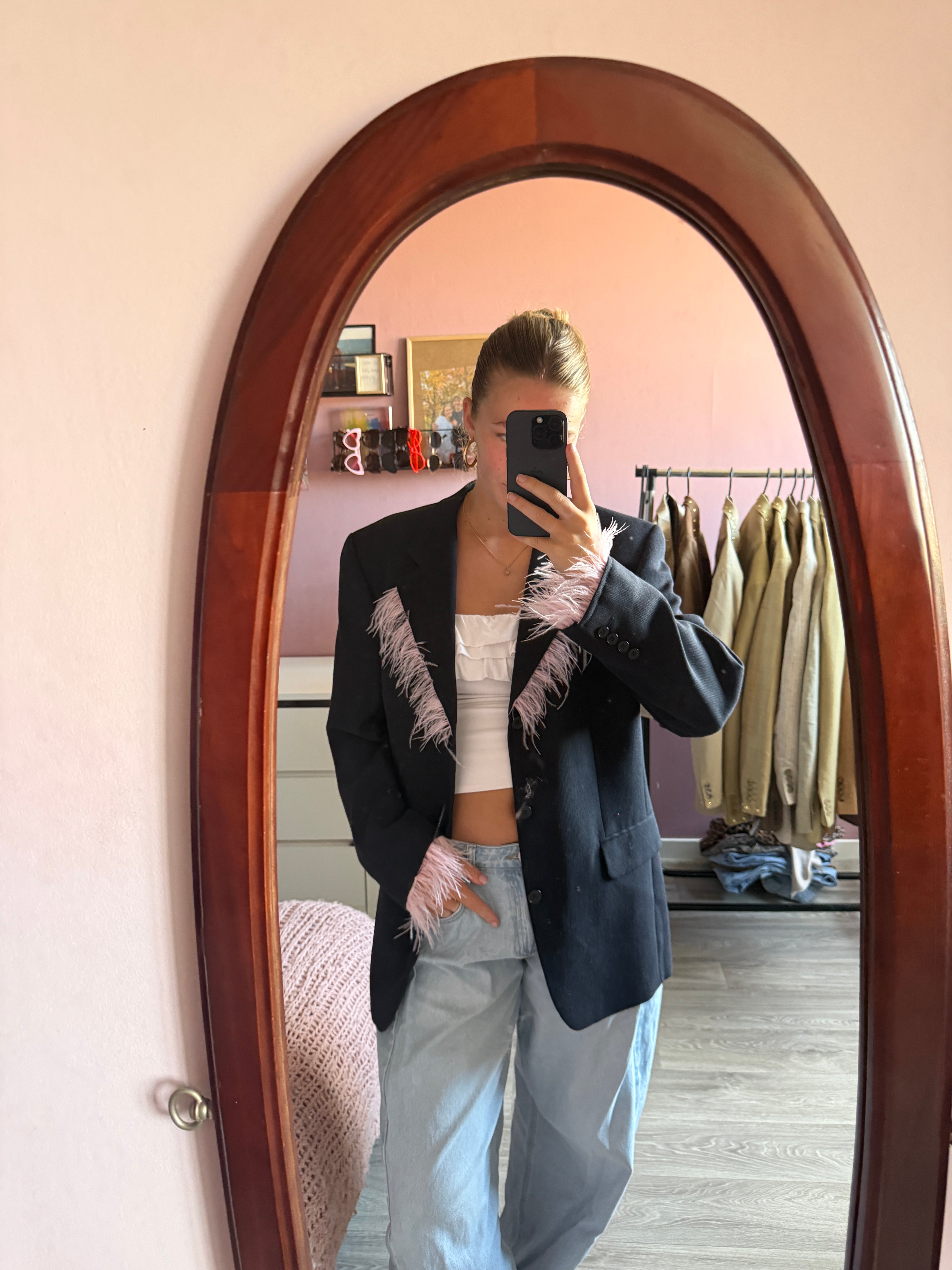 Blazer met veren