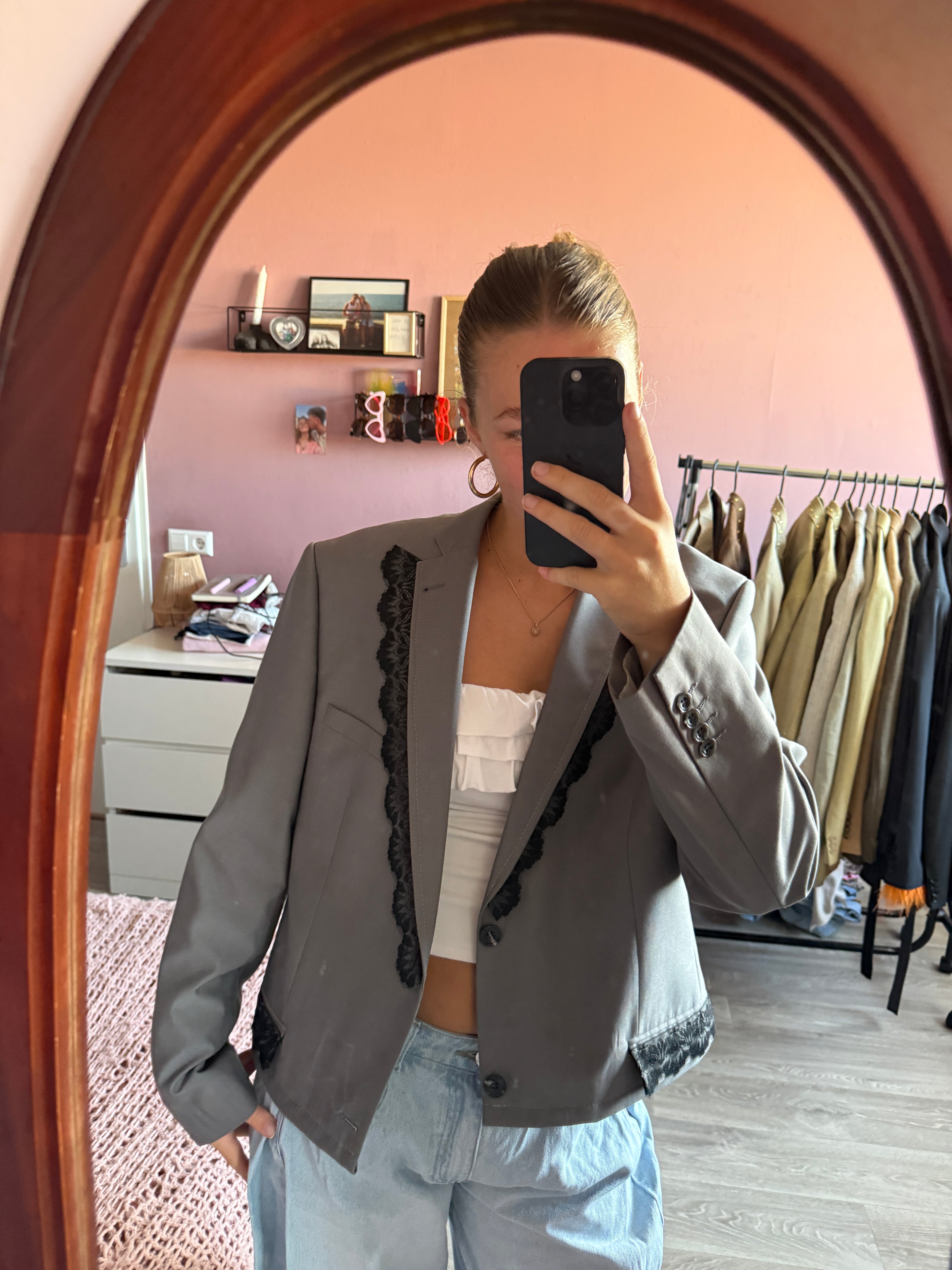 Blazer met kanten details