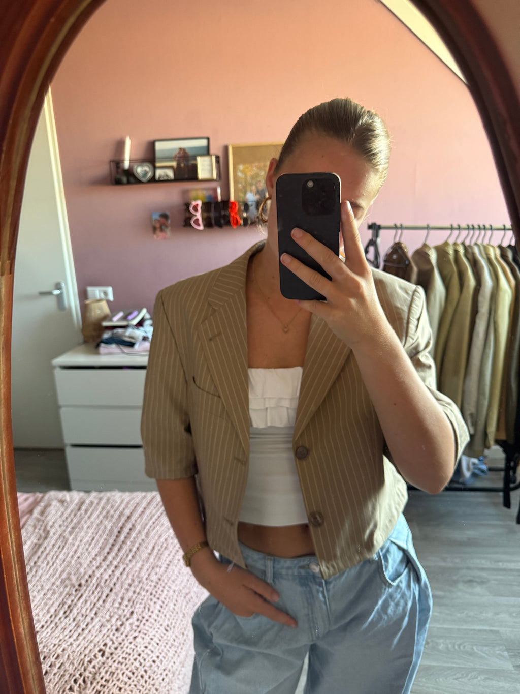 Korte blazer met kraag