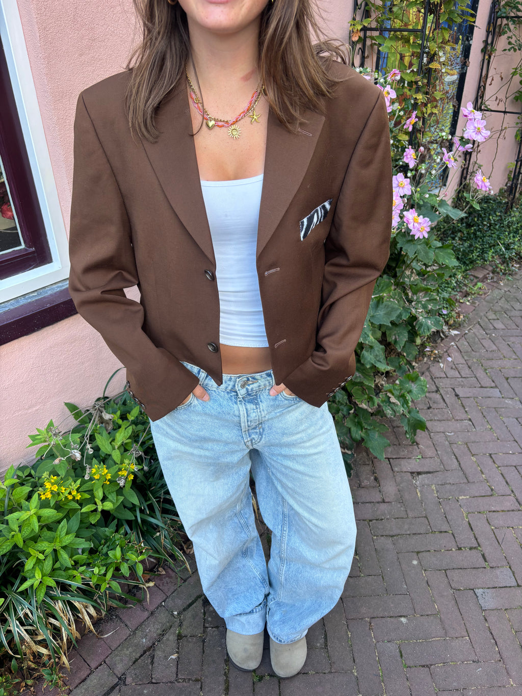 Cropped zebra blazer 15